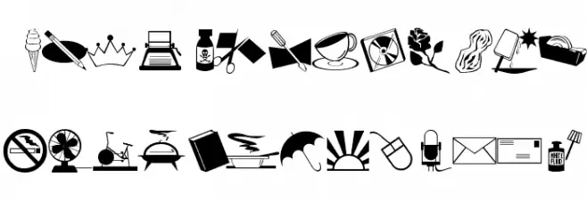 ArtsyParts Dingbats JL Caratteri MAIUSCOLE