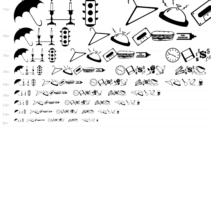 ArtsyParts Dingbats JL Waterfall