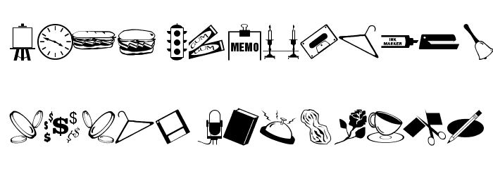 ArtsyParts Dingbats JL Font LOWERCASE
