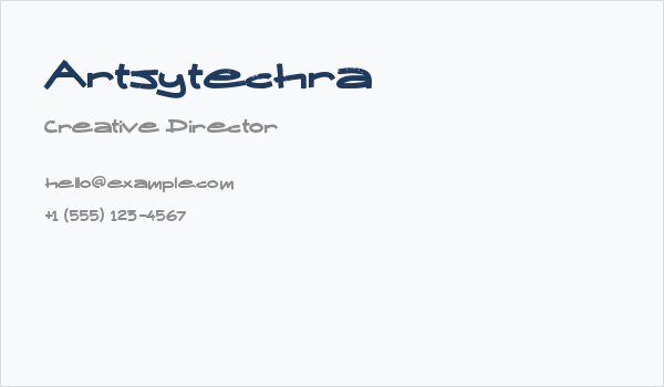 Artsytechra Business Card