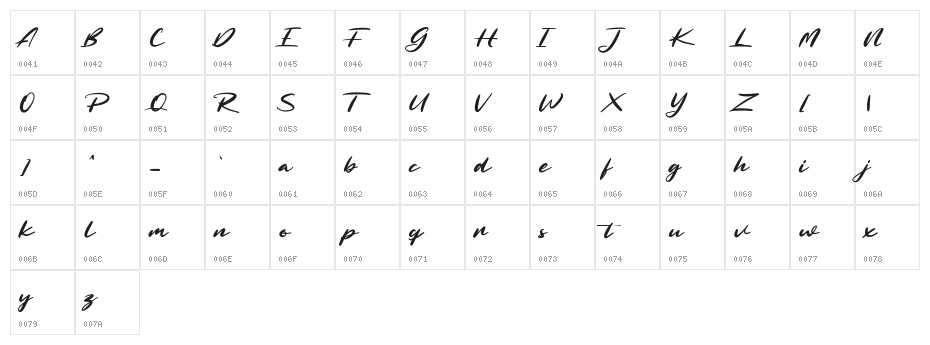 Arttelost Free Regular Character Map
