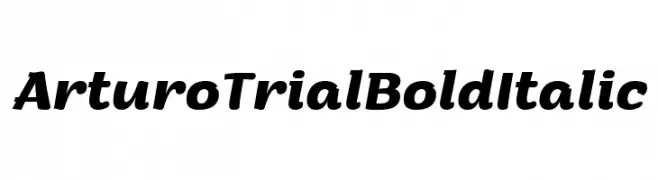 Arturo Trial Bold Italic  नि: शुल्क फ़ॉन्ट्स डाउनलोड