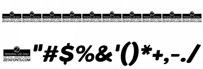 Arturo Trial Bold Italic Font OTHER CHARS