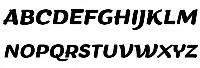 Arturo Trial Bold Italic Schriftart Groß