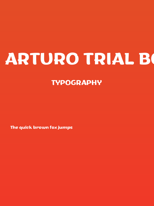 Arturo Trial Bold Poster