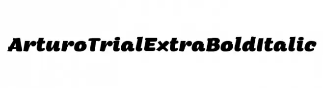 Arturo Trial ExtraBold Italic  تنزيل الخطوط