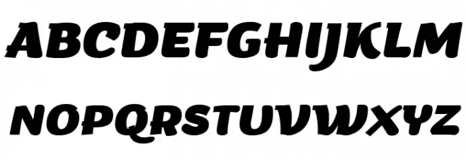 Arturo Trial ExtraBold Italic 字体 大写