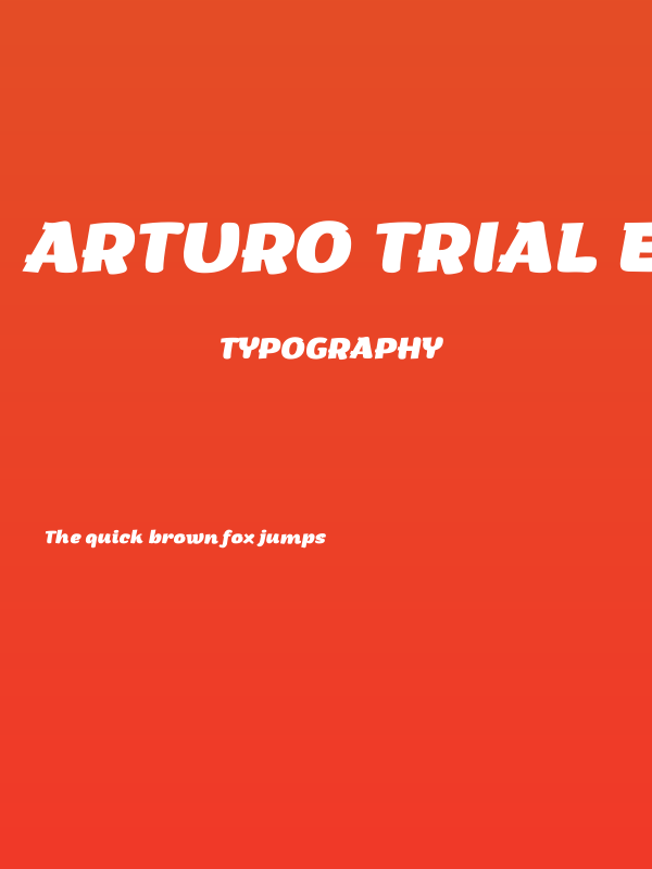 Arturo Trial ExtraBold Italic Poster