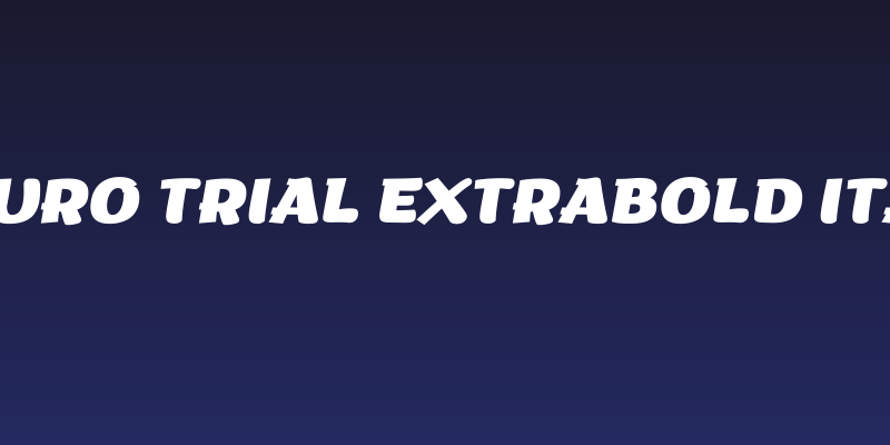 Arturo Trial ExtraBold Italic Social Header