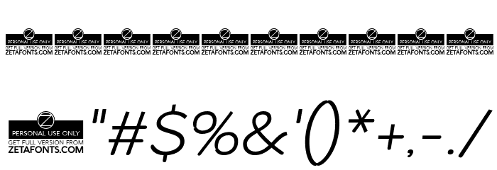 Arturo Trial ExtraLight Italic Font OTHER CHARS