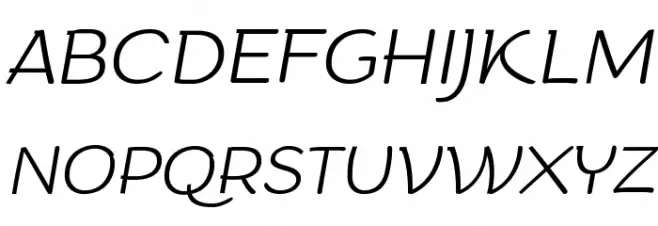 Arturo Trial ExtraLight Italic Fonte MAIÚSCULAS