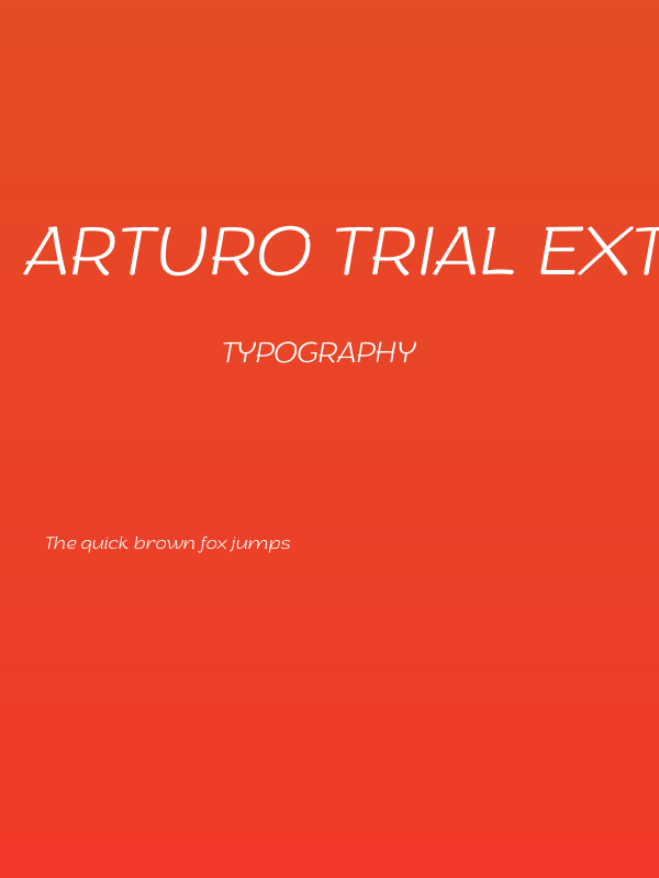Arturo Trial ExtraLight Italic Poster