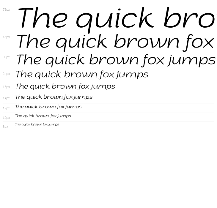 Arturo Trial ExtraLight Italic Waterfall