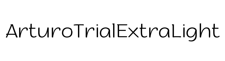 Arturo Trial ExtraLight  नि: शुल्क फ़ॉन्ट्स डाउनलोड