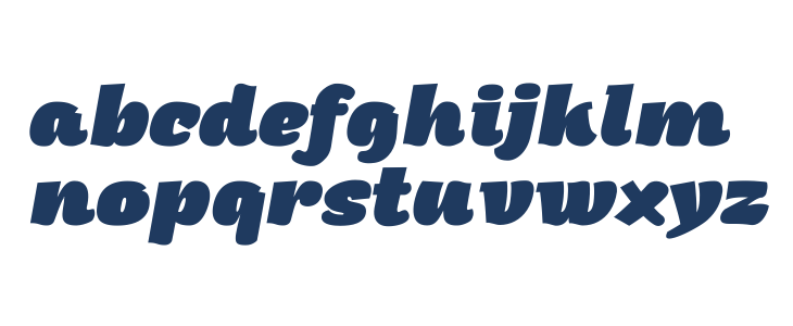 Arturo Trial Heavy Italic Lowercase