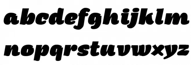 Arturo Trial Heavy Italic फ़ॉन्ट लोअरकेस