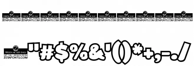 Arturo Trial Heavy Outline Font OTHER CHARS