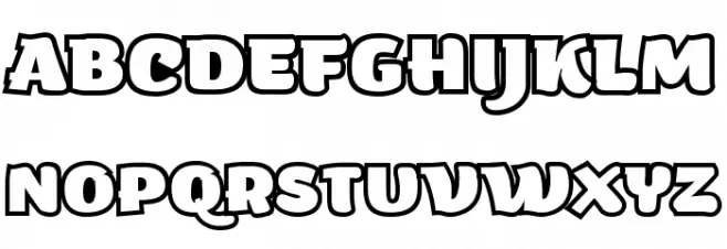 Arturo Trial Heavy Outline Font Litere mari