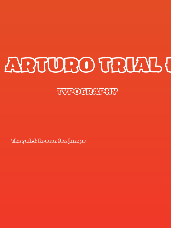 Arturo Trial Heavy Outline Poster