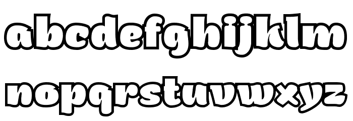 Arturo Trial Heavy Outline Font LOWERCASE