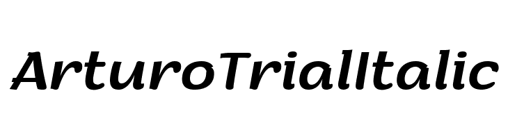 Arturo Trial Italic Font