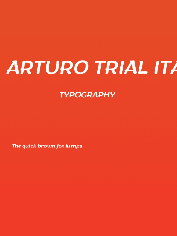 Arturo Trial Italic Poster
