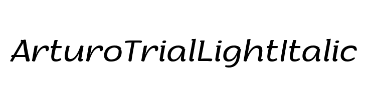 Arturo Trial Light Italic Font