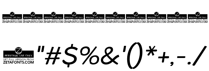 Arturo Trial Light Italic Font OTHER CHARS