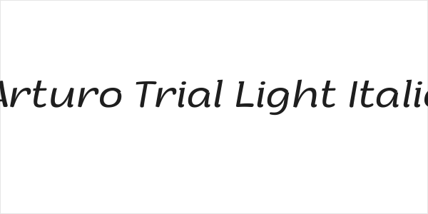 Arturo Trial Light Italic Logo