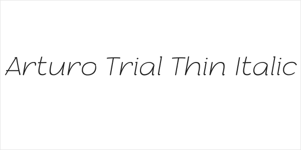 Arturo Trial Thin Italic Logo