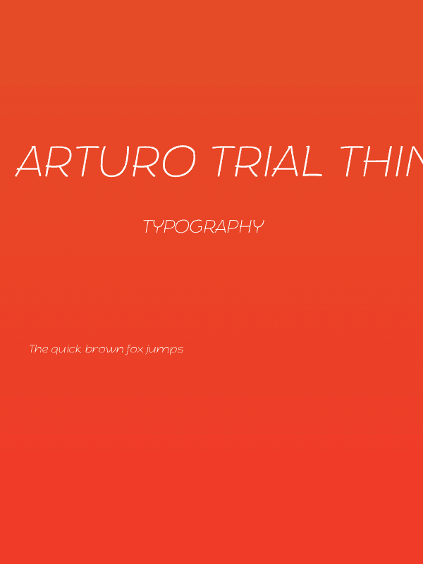 Arturo Trial Thin Italic Poster