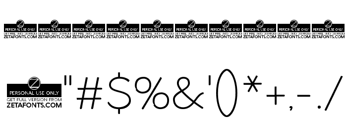 Arturo Trial Thin Font OTHER CHARS