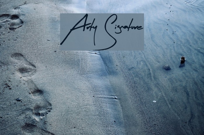 Arty Signature Font examples