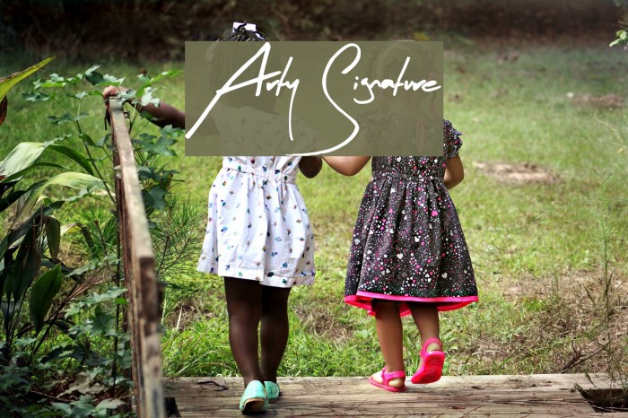 Arty Signature Font examples
