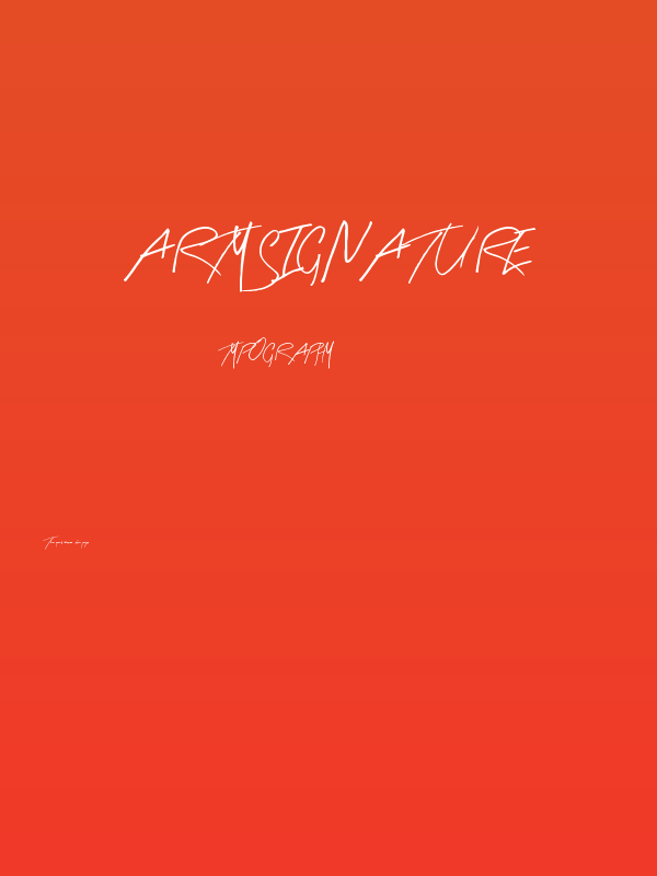 Arty Signature Poster