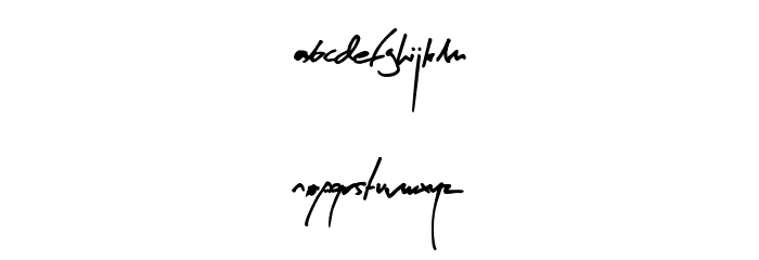 Arty Signature Font LOWERCASE