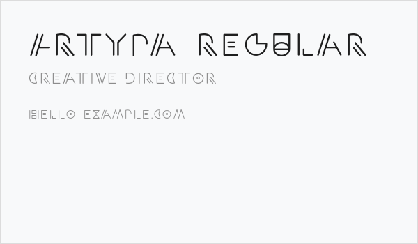 Artypa-Regular Business Card