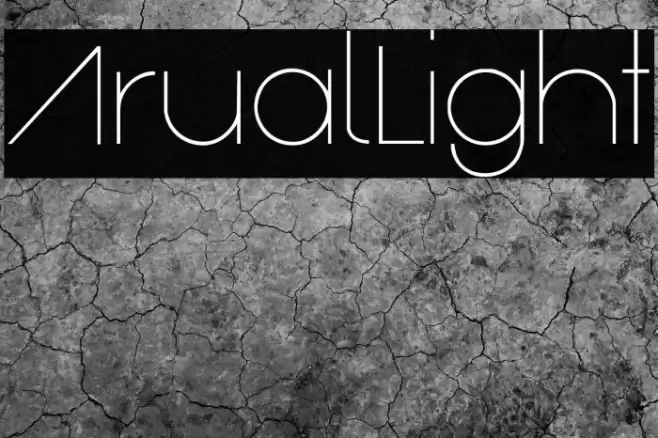 ArualLight Schriftart examples