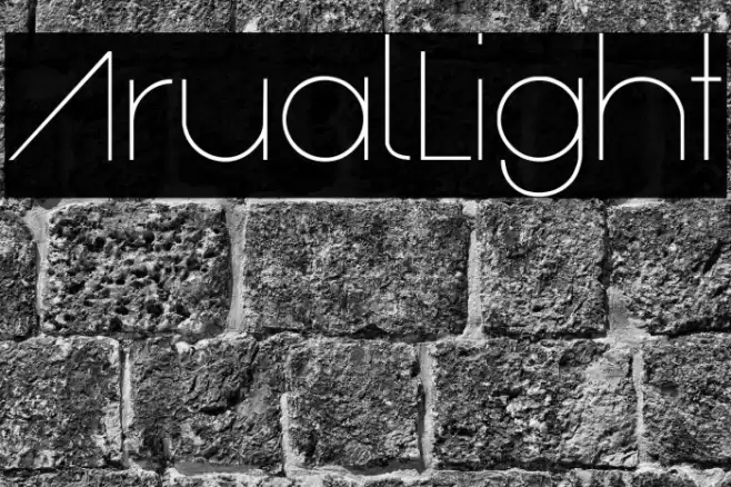 ArualLight Schriftart examples