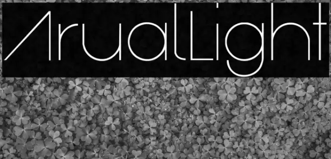 ArualLight Schriftart examples