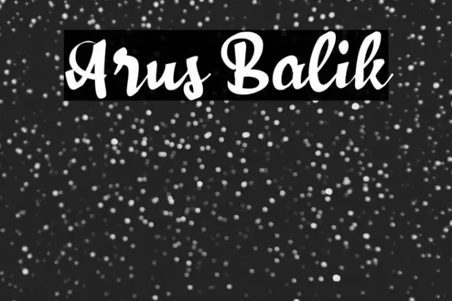 Arus Balik Font examples