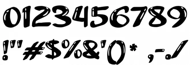 Arush Shiny Font OTHER CHARS