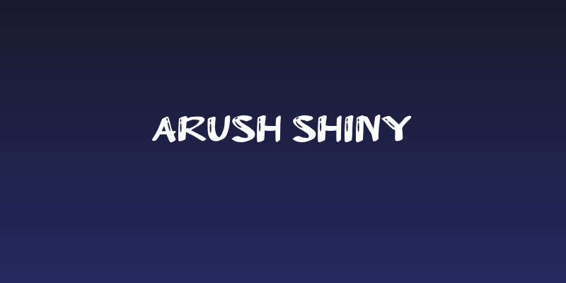 Arush Shiny Social Header