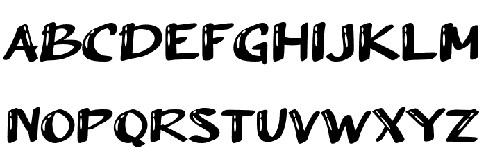 Arush Shiny Font LOWERCASE