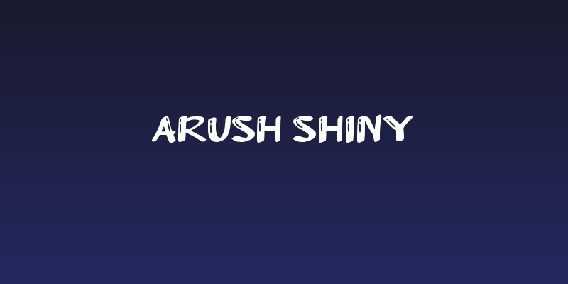 Arush Shiny Social Header