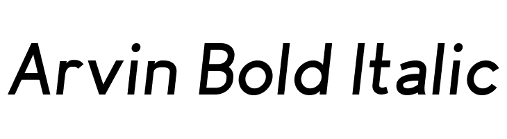 Arvin Bold Italic Font