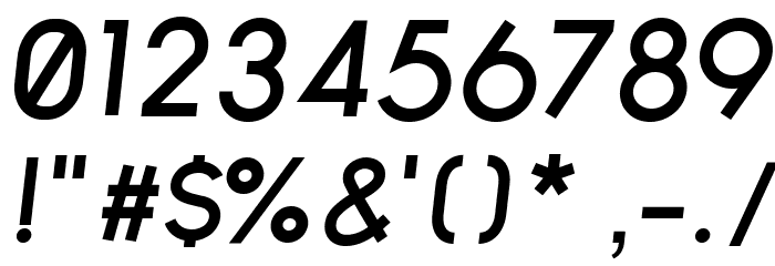 Arvin Bold Italic Font OTHER CHARS