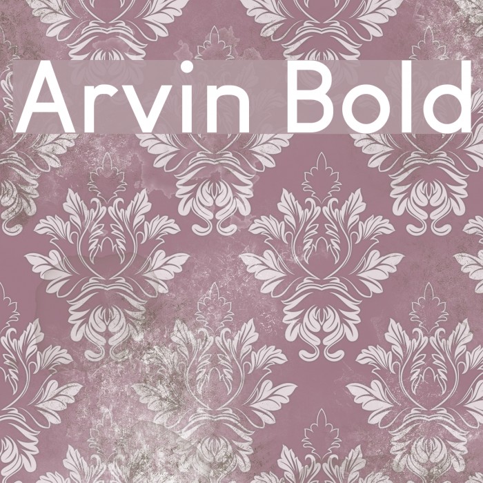 Arvin Bold Font examples