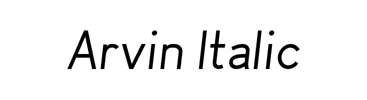 Arvin Italic Font