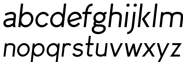 Arvin Italic Font LOWERCASE